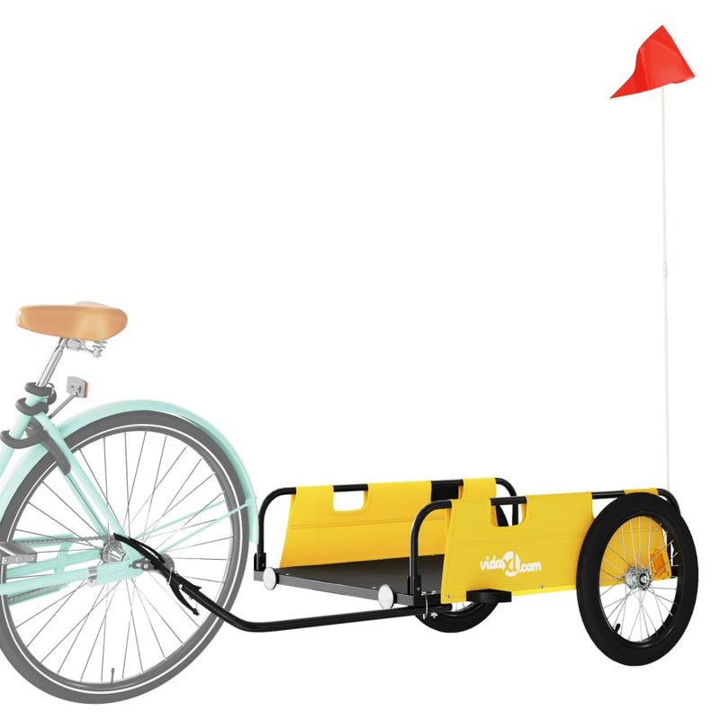 Load image into Gallery viewer, Vidaxl fietstrailer oxford stof en ijzer geel
