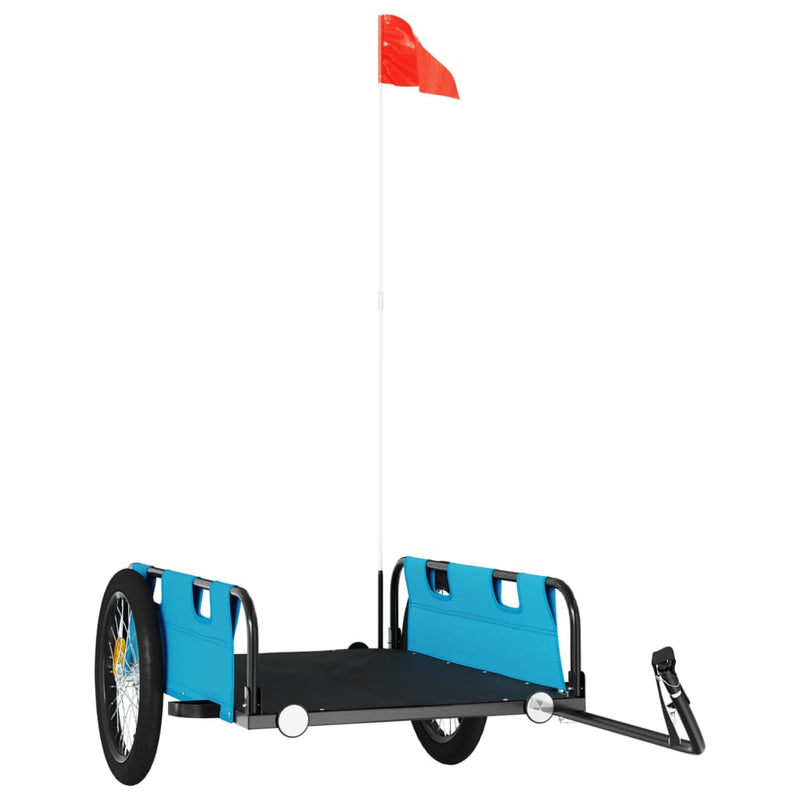Load image into Gallery viewer, Vidaxl fietstrailer oxford stof en ijzer blauw
