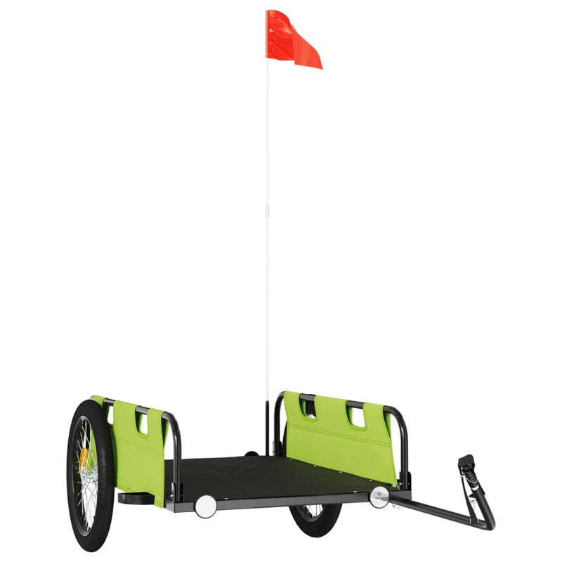 Load image into Gallery viewer, Vidaxl fietstrailer oxford stof en ijzer groen
