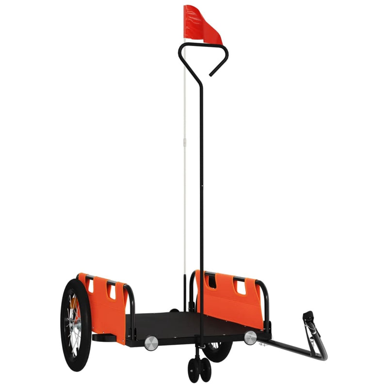 Load image into Gallery viewer, Vidaxl fietstrailer oxford stof en ijzer oranje
