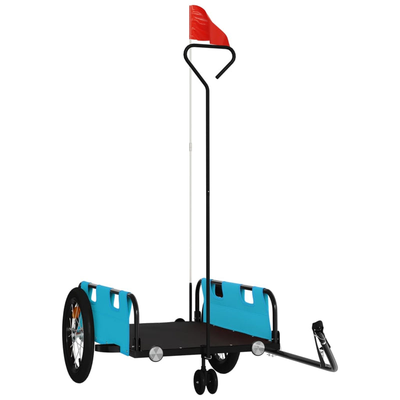 Load image into Gallery viewer, Vidaxl fietstrailer oxford stof en ijzer blauw
