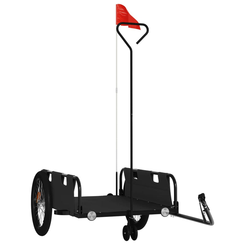 Load image into Gallery viewer, Vidaxl fietstrailer oxford stof en ijzer zwart

