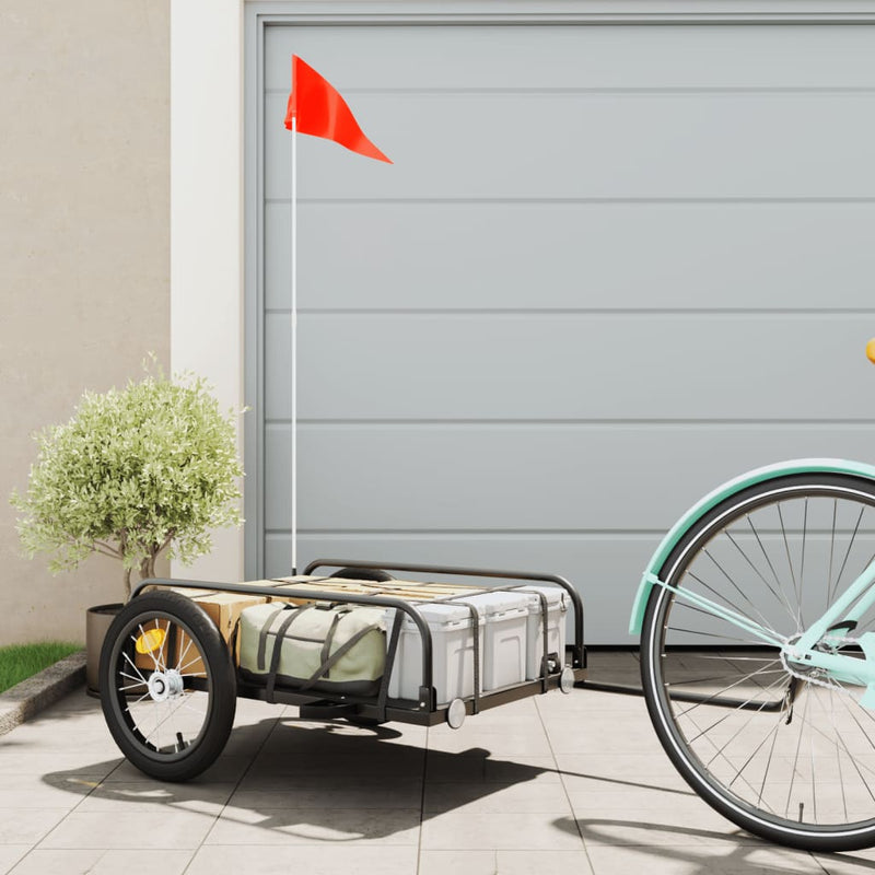 Load image into Gallery viewer, Vidaxl fietstrailer 126x63x34 cm ijzer zwart
