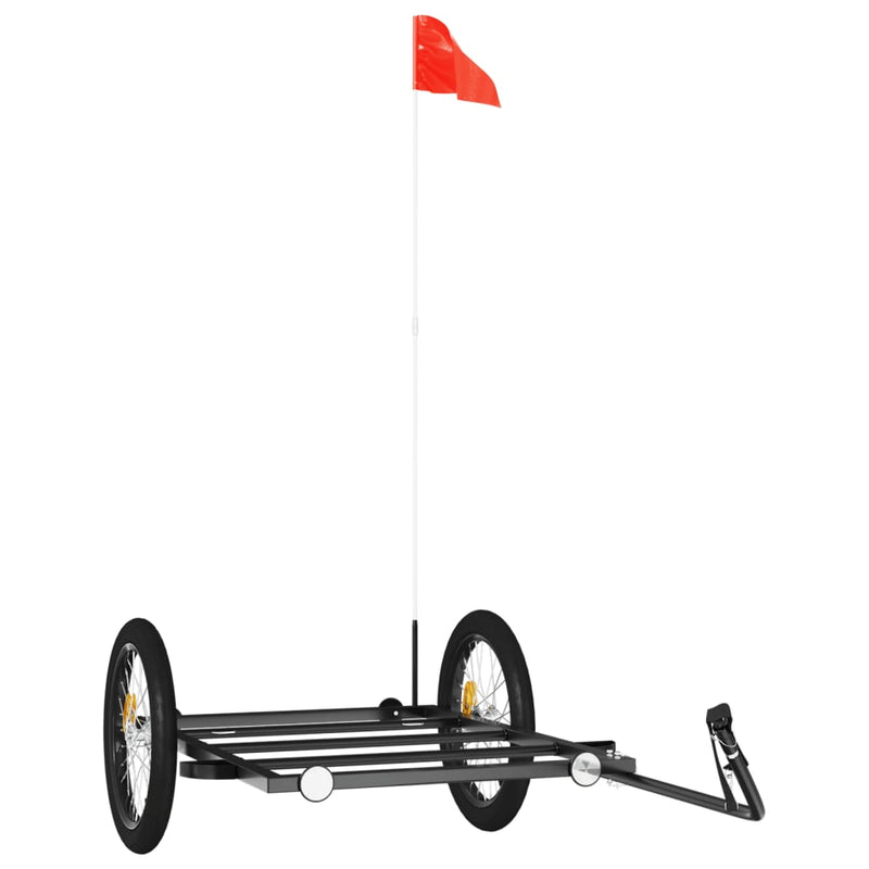 Load image into Gallery viewer, Vidaxl fietstrailer 135x68x37 cm ijzer zwart
