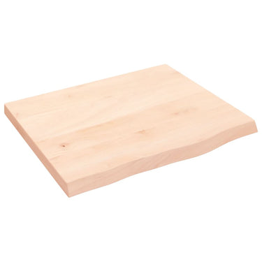 Vidaxl wastafelblad 60x50x(2-4) cm onbehandeld massief hout