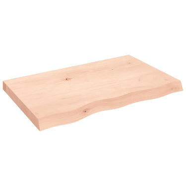 Vidaxl wastafelblad 80x50x(2-6) cm onbehandeld massief hout