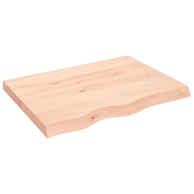 Load image into Gallery viewer, Vidaxl wastafelblad 80x60x(2-6) cm onbehandeld massief hout
