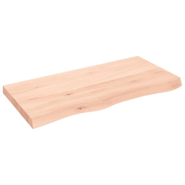 Vidaxl wastafelblad 100x50x(2-6) cm onbehandeld massief hout