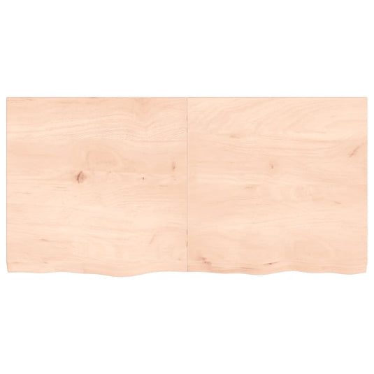 Vidaxl wastafelblad 120x60x(2-4) cm onbehandeld massief hout