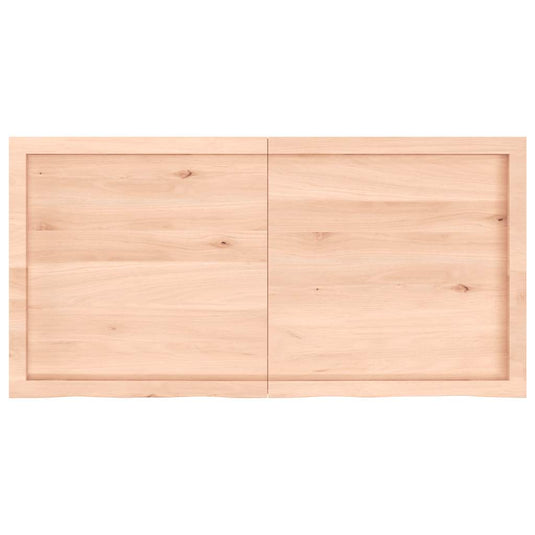 Vidaxl wastafelblad 120x60x(2-6) cm onbehandeld massief hout