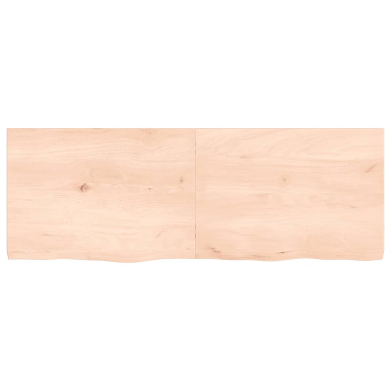 Load image into Gallery viewer, Vidaxl wastafelblad 140x50x(2-4) cm onbehandeld massief hout

