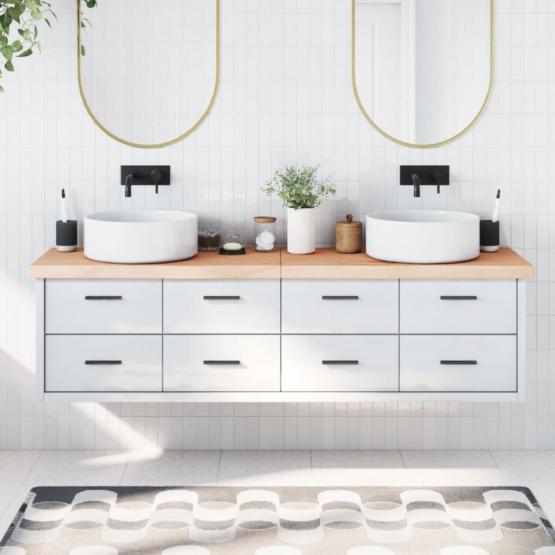 Load image into Gallery viewer, Vidaxl wastafelblad 180x50x(2-6) cm onbehandeld massief hout
