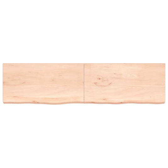 Vidaxl wastafelblad 200x50x(2-6) cm onbehandeld massief hout