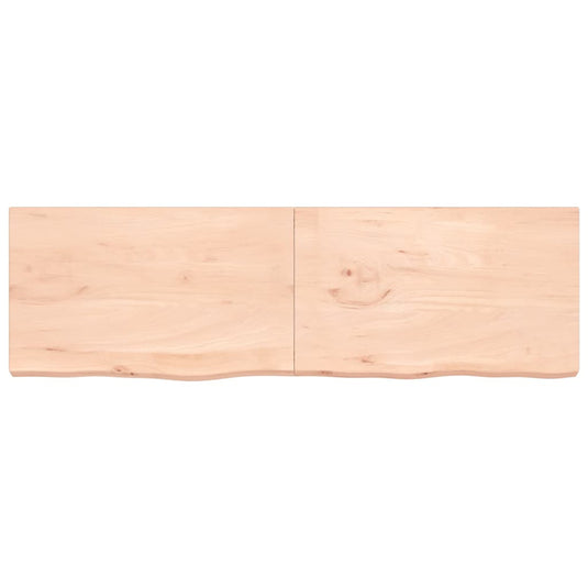 Vidaxl wastafelblad 200x60x(2-6) cm onbehandeld massief hout