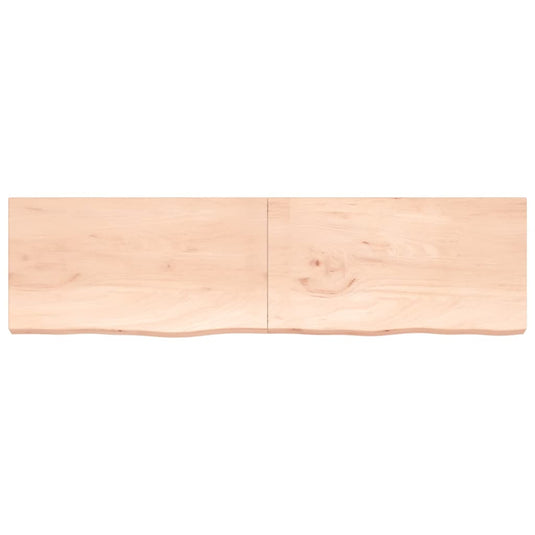 VidaXL Wastafelblad 220x60x(2-6) cm onbehandeld massief hout