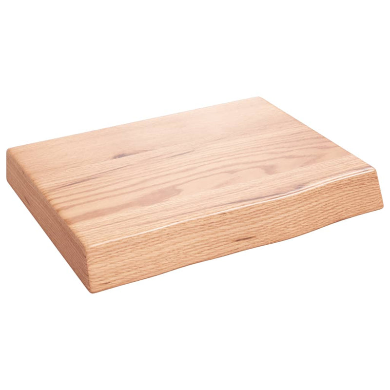 Load image into Gallery viewer, Vidaxl wastafelblad 40x30x(2-6) cm behandeld massief hout lichtbruin
