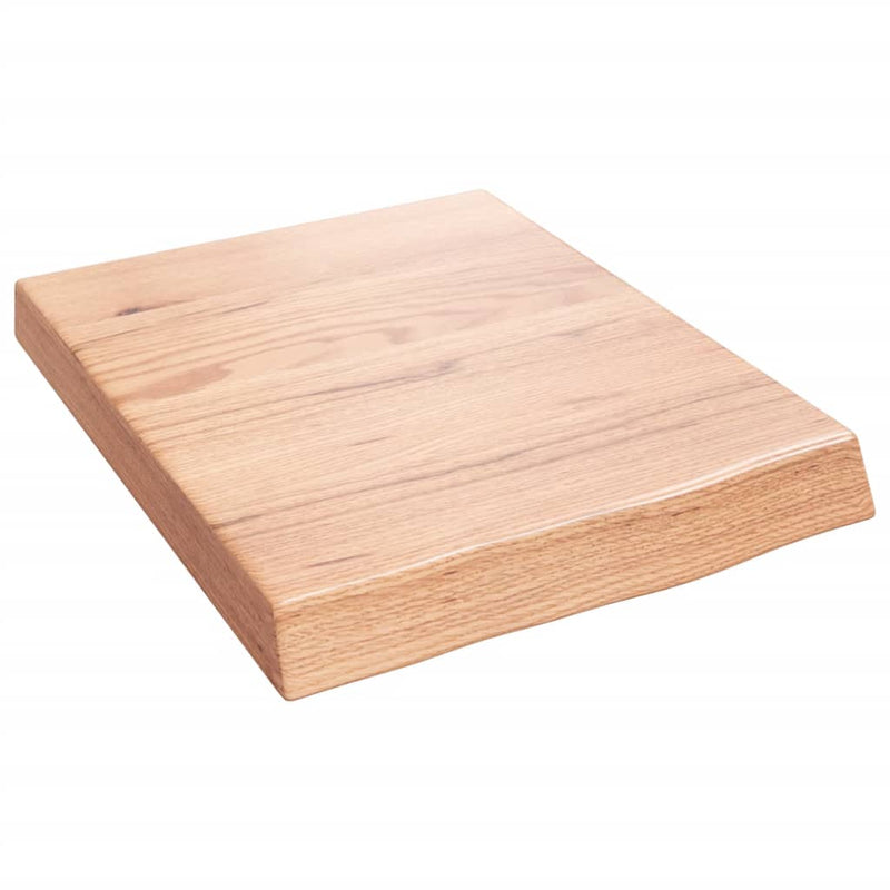 Load image into Gallery viewer, Vidaxl wastafelblad 40x50x(2-6) cm behandeld massief hout lichtbruin
