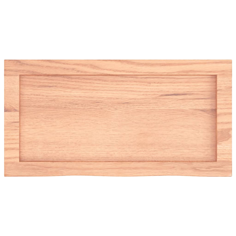 Load image into Gallery viewer, Vidaxl wastafelblad 60x30x(2-4) cm behandeld massief hout lichtbruin
