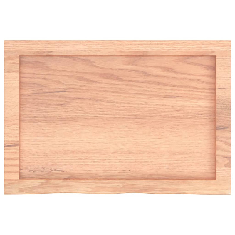 Load image into Gallery viewer, Vidaxl wastafelblad 60x40x(2-4) cm behandeld massief hout lichtbruin
