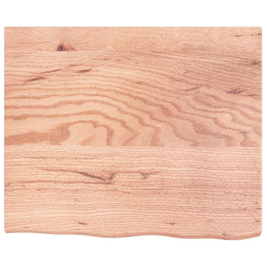 Vidaxl wastafelblad 60x50x(2-4) cm behandeld massief hout lichtbruin