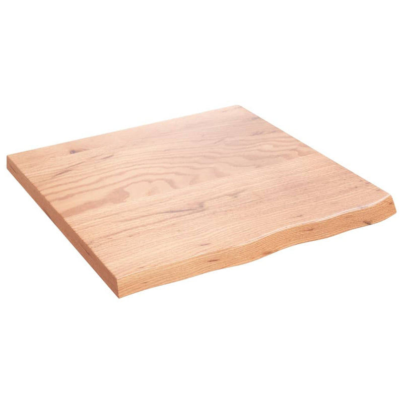 Load image into Gallery viewer, Vidaxl wastafelblad 60x60x(2-4) cm behandeld massief hout lichtbruin
