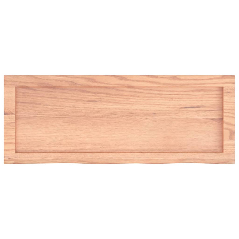Load image into Gallery viewer, Vidaxl wastafelblad 80x30x(2-4) behandeld massief hout lichtbruin
