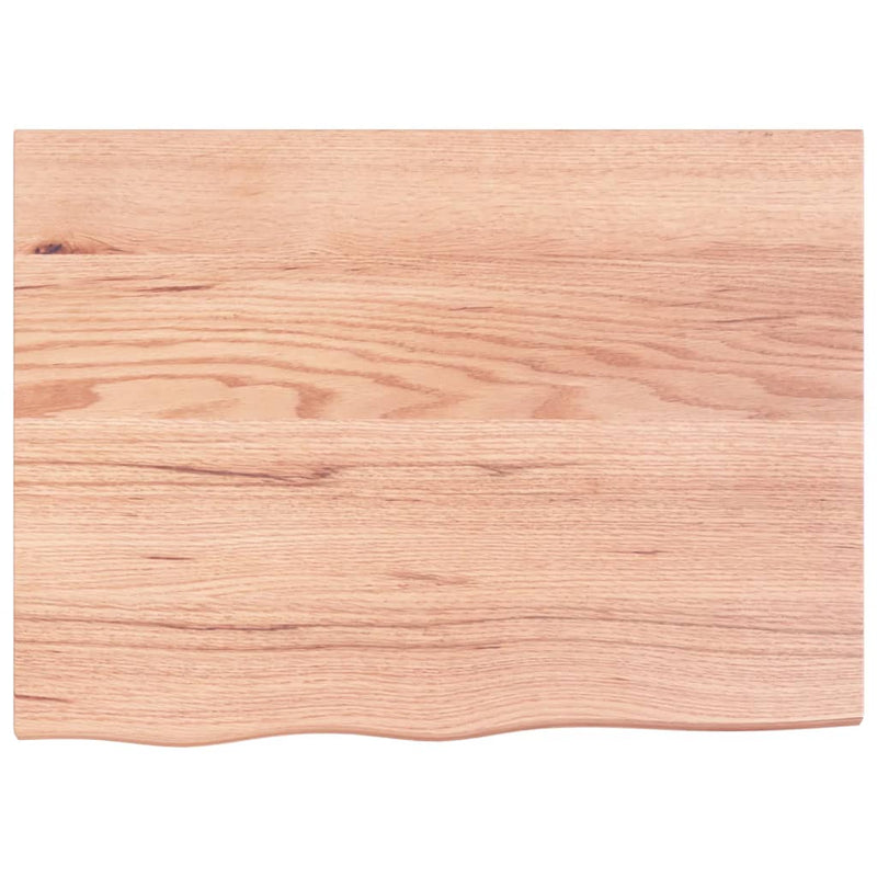 Load image into Gallery viewer, Vidaxl wastafelblad 80x60x(2-4) cm behandeld massief hout lichtbruin
