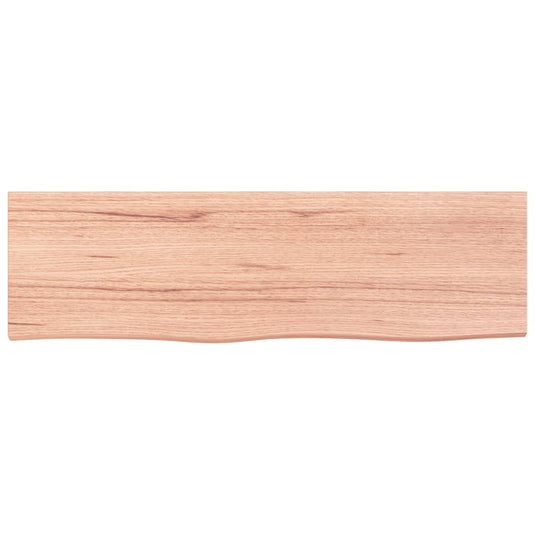 Vidaxl wastafelblad 100x30x(2-6) cm behandeld massief hout lichtbruin