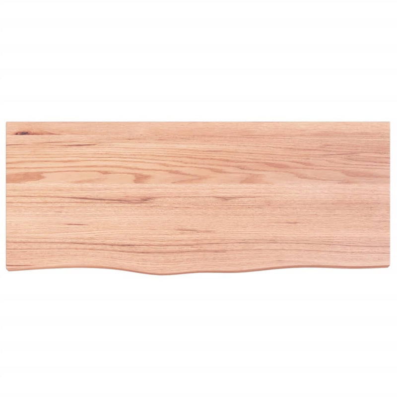 Load image into Gallery viewer, Vidaxl wastafelblad 100x40x(2-6) cm behandeld massief hout lichtbruin
