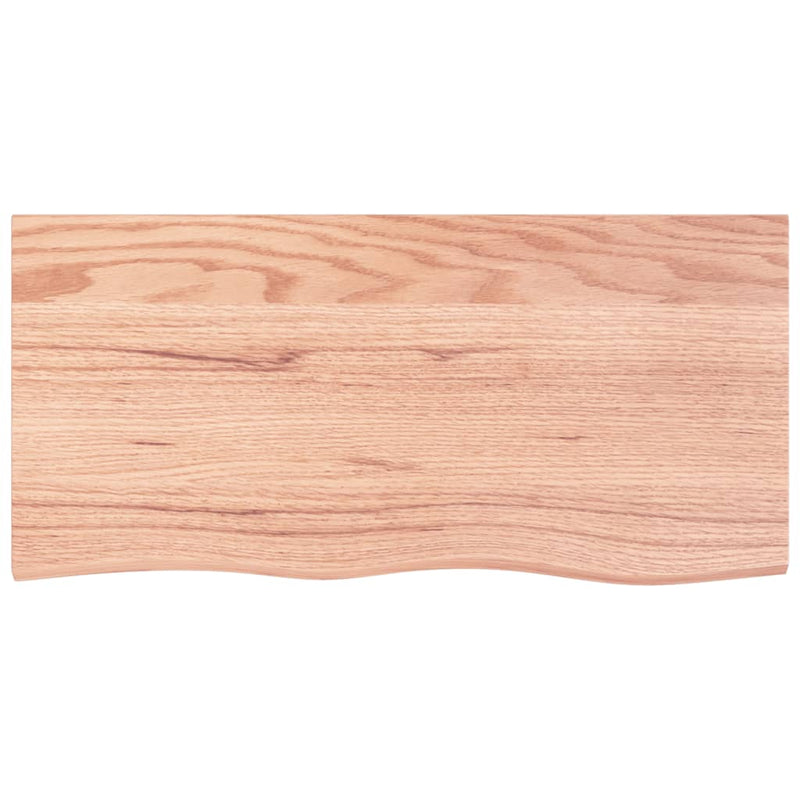 Load image into Gallery viewer, Vidaxl wastafelblad 100x50x2 behandeld massief hout lichtbruin
