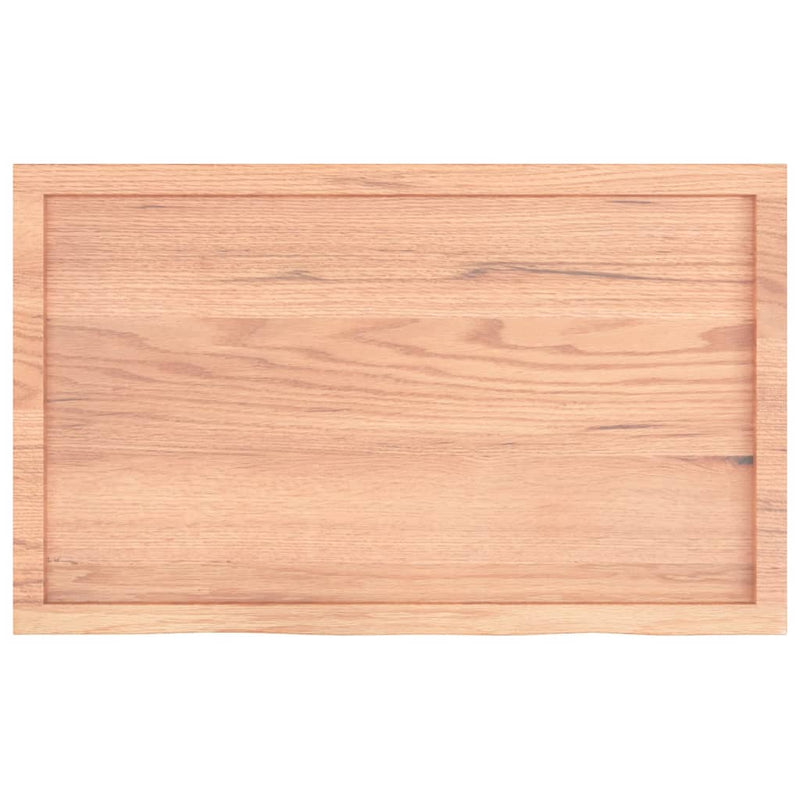 Load image into Gallery viewer, Vidaxl wastafelblad 100x60x(2-4) cm behandeld massief hout lichtbruin
