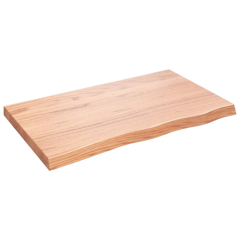 Load image into Gallery viewer, Vidaxl wastafelblad 100x60x(2-6) cm behandeld massief hout lichtbruin
