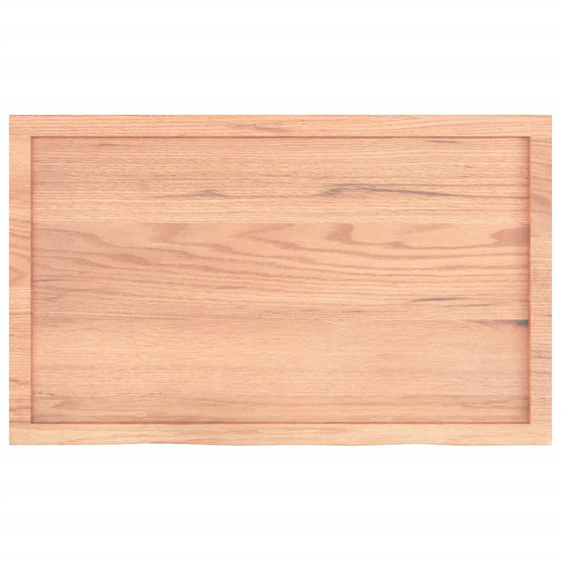 Load image into Gallery viewer, Vidaxl wastafelblad 100x60x(2-6) cm behandeld massief hout lichtbruin

