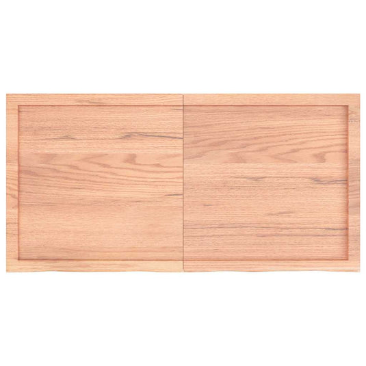 Vidaxl wastafelblad 120x60x(2-4) cm behandeld massief hout lichtbruin