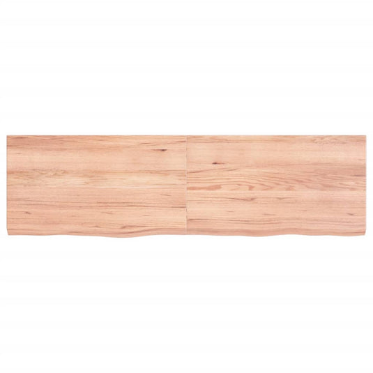 Vidaxl wastafelblad 140x40x(2-4) cm behandeld massief hout lichtbruin