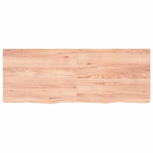 Vidaxl wastafelblad 160x60x(2-4) cm behandeld massief hout lichtbruin