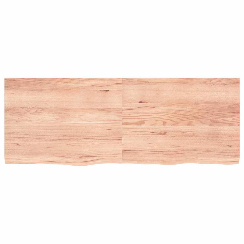 Load image into Gallery viewer, Vidaxl wastafelblad 160x60x(2-4) cm behandeld massief hout lichtbruin
