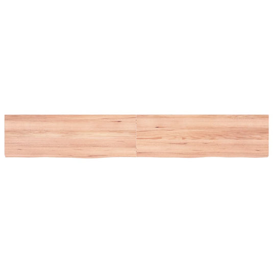 Vidaxl wastafelblad 180x30x(2-4) cm behandeld massief hout lichtbruin
