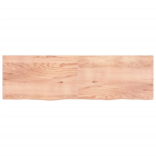 Vidaxl wastafelblad 200x60x(2-4) cm behandeld massief hout lichtbruin
