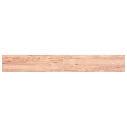 Vidaxl wastafelblad 220x30x(2-4) cm behandeld massief hout lichtbruin