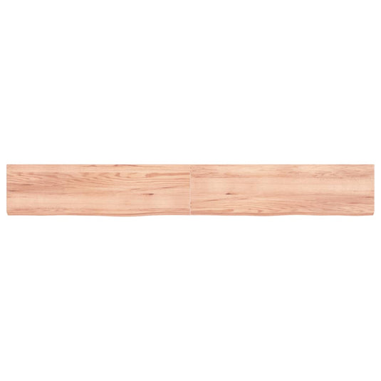 Vidaxl wastafelblad 220x30x(2-6) cm behandeld massief hout lichtbruin