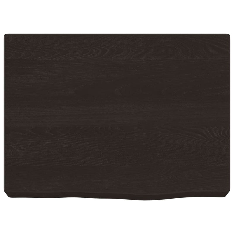 Load image into Gallery viewer, Vidaxl wastafelblad 40x30x(2-6) cm behandeld massief hout donkerbruin
