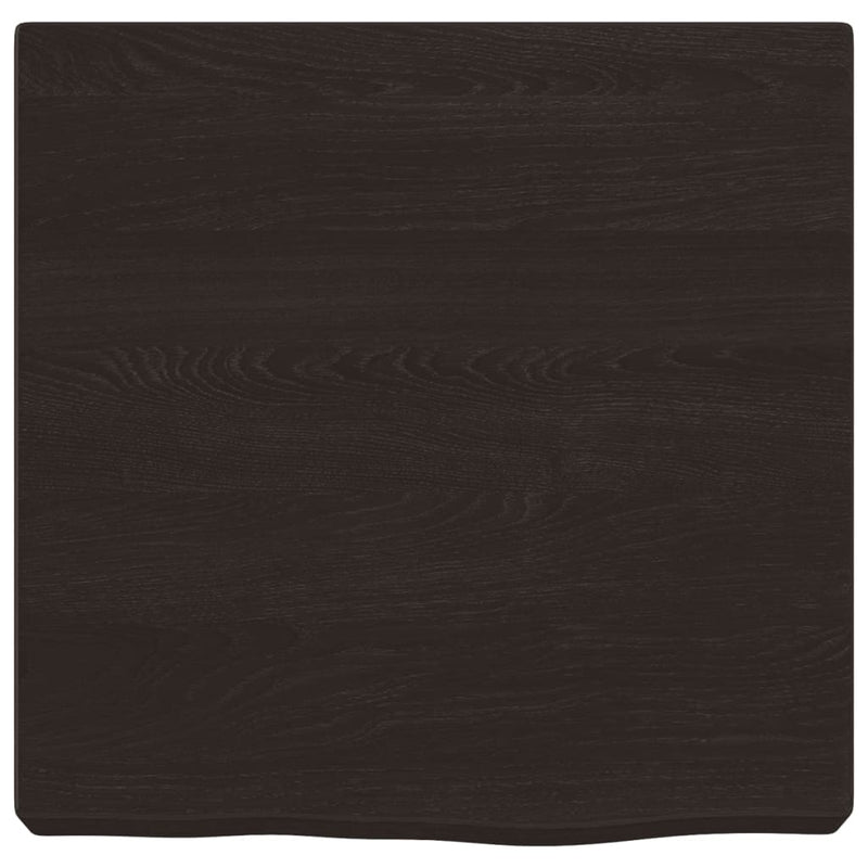 Load image into Gallery viewer, Vidaxl wastafelblad 40x40x(2-6) cm behandeld massief hout donkerbruin
