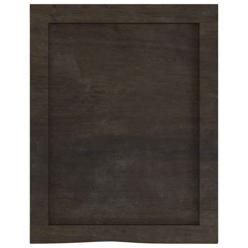 Load image into Gallery viewer, Vidaxl wastafelblad 40x50x(2-4) cm behandeld massief hout donkerbruin
