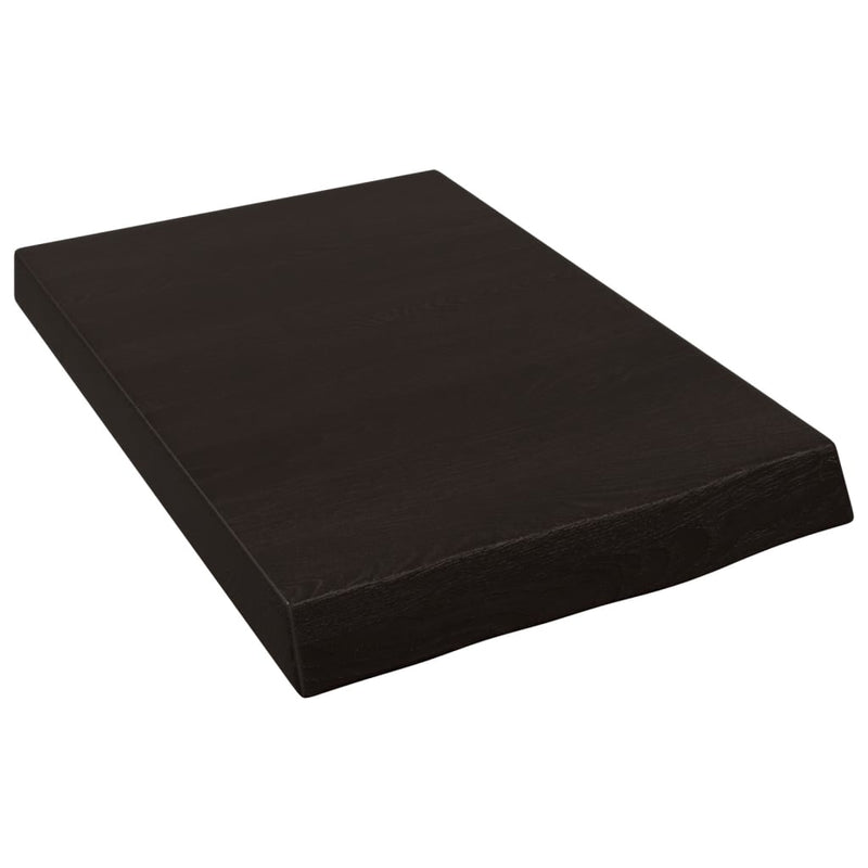 Load image into Gallery viewer, Vidaxl wastafelblad 40x60x(2-6) cm behandeld massief hout donkerbruin
