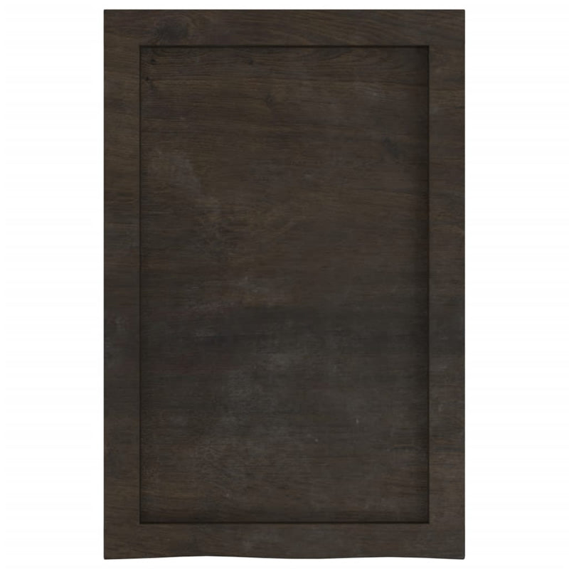 Load image into Gallery viewer, Vidaxl wastafelblad 40x60x(2-6) cm behandeld massief hout donkerbruin
