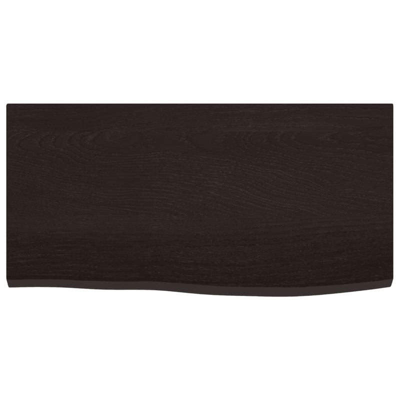 Afbeelding laden in galerijviewer, Vidaxl wastafelblad 60x30x2 cm behandeld massief hout donkerbruin

