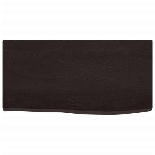 Vidaxl wastafelblad 60x30x(2-4) cm behandeld massief hout donkerbruin