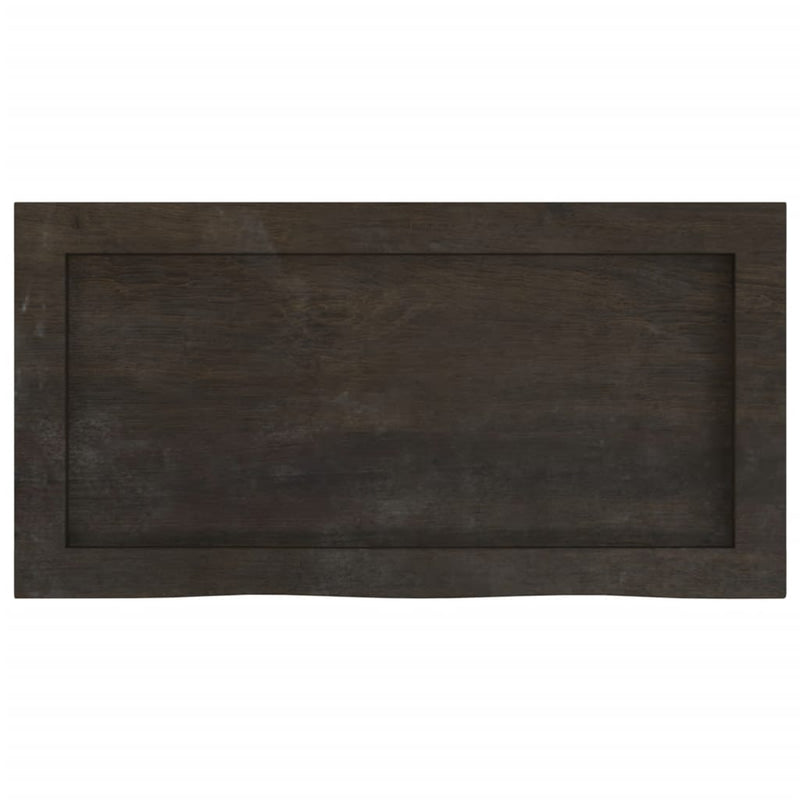 Load image into Gallery viewer, Vidaxl wastafelblad 60x30x(2-4) cm behandeld massief hout donkerbruin
