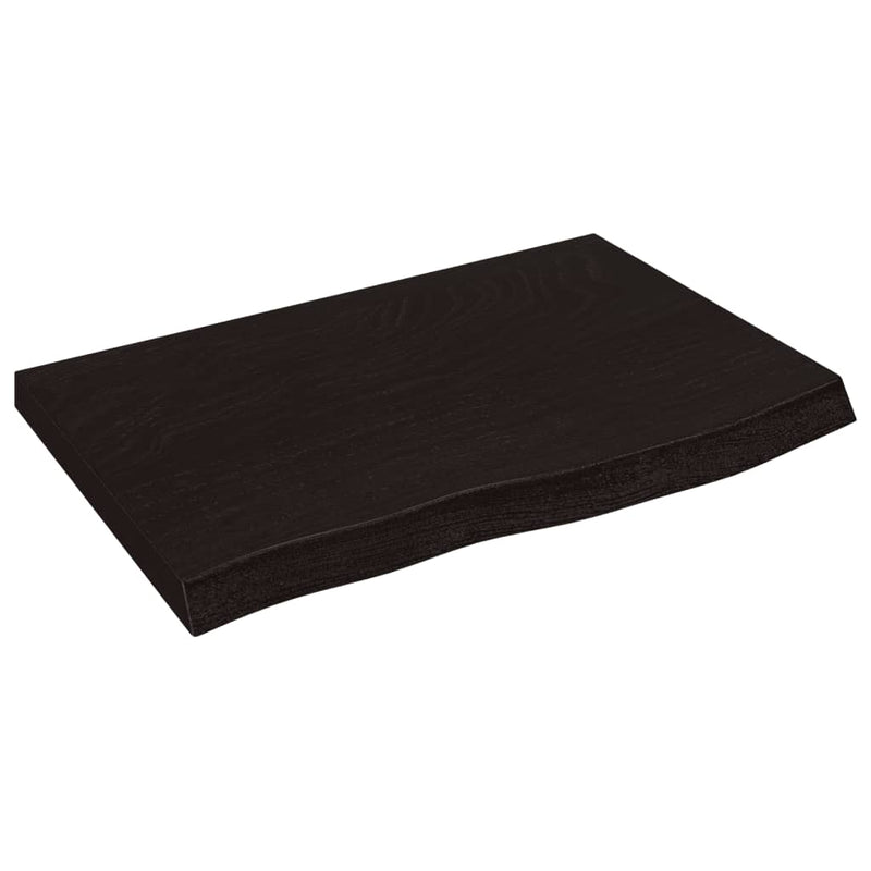 Load image into Gallery viewer, Vidaxl wastafelblad 60x40x(2-6) cm behandeld massief hout donkerbruin
